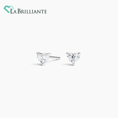 Heart Lab Diamond Stud Earrings (1/4 ct. tw.) in 14K White Gold