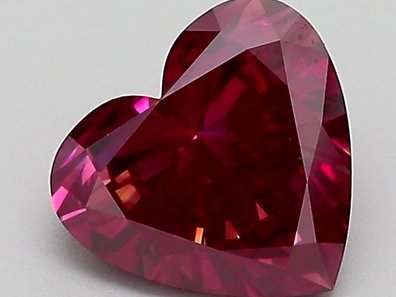 Heart 1.32 Ct.实验室培育的彩红 VVS2 钻石