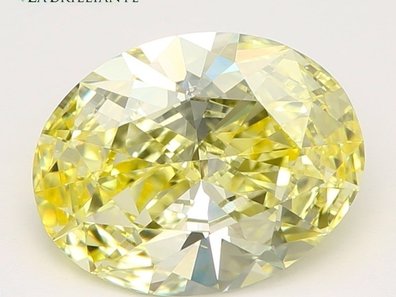 Diamant cultivé par un laboratoire jaune