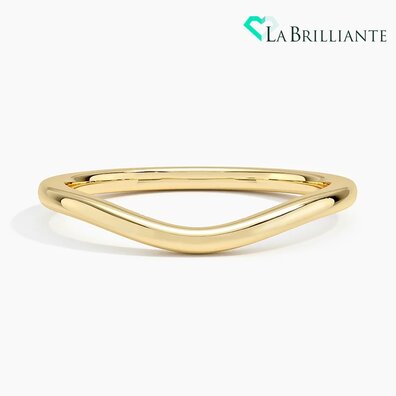 1.18 Ayar Sarı Altından 5mm Kavisli Alyans