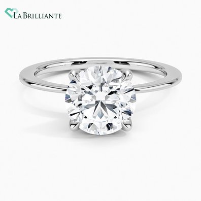 Katerina Lab Diamond Engagement Ring in 18K White Gold