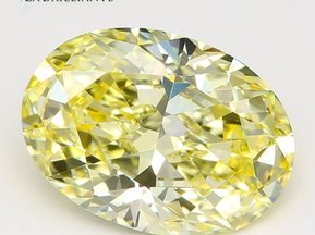 1.6 Ct. Fancy Intense Yellow Oval Lab-grown Diamond