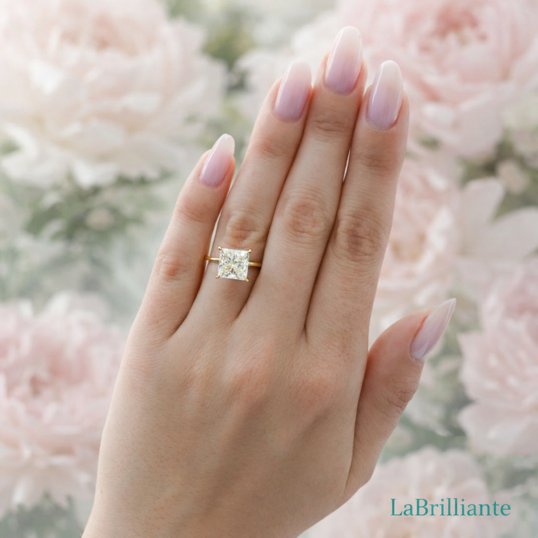 Princess Cut Lab Diamond in Sustainable Setting - Square Brilliance Meets Ethical Luxury