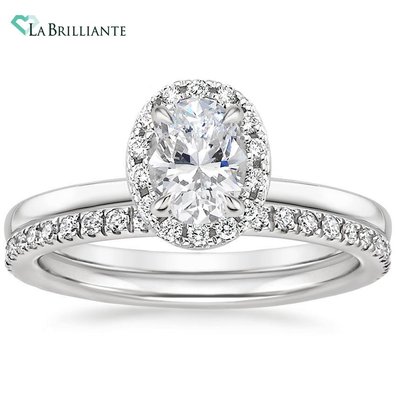 Parure da sposa con diamanti di laboratorio di Vienna in oro bianco 18 carati