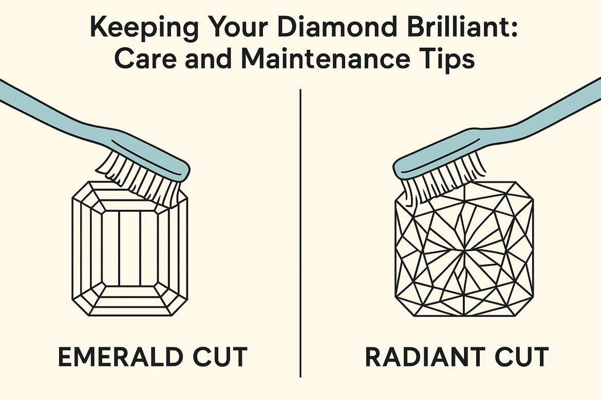 zümrüt ve parlak kesim pırlantalar için temizleme teknikleri