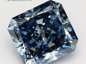 2.17 Ct. Fancy Dark Blue Cut-Cornered Rect. Mod. Lab-Grown Diamond