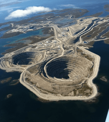 Diavik Diamond mine view