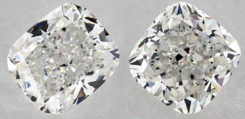 Diamante coltivato in laboratorio a cuscino