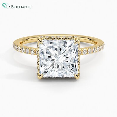 Gala Lab Diamond Engagement Ring in 14K Yellow Gold