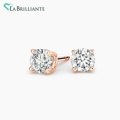 Lab Diamond Stud Earrings (1 1/2 ct. tw.) in 14K Rose Gold