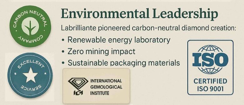 Labrilliante Collage di certificazioni, riconoscimenti e badge ambientali