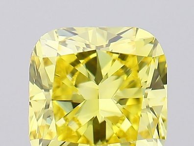 枕形 0.73 克拉鲜艳黄色 VVS2 实验室培育钻石