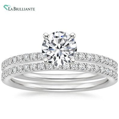 Set da sposa con diamanti Ballad Lab in oro bianco 18 carati