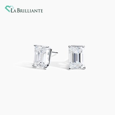 Emerald Lab Diamond Stud Earrings (1 1/2 ct. tw.) in 14K White Gold