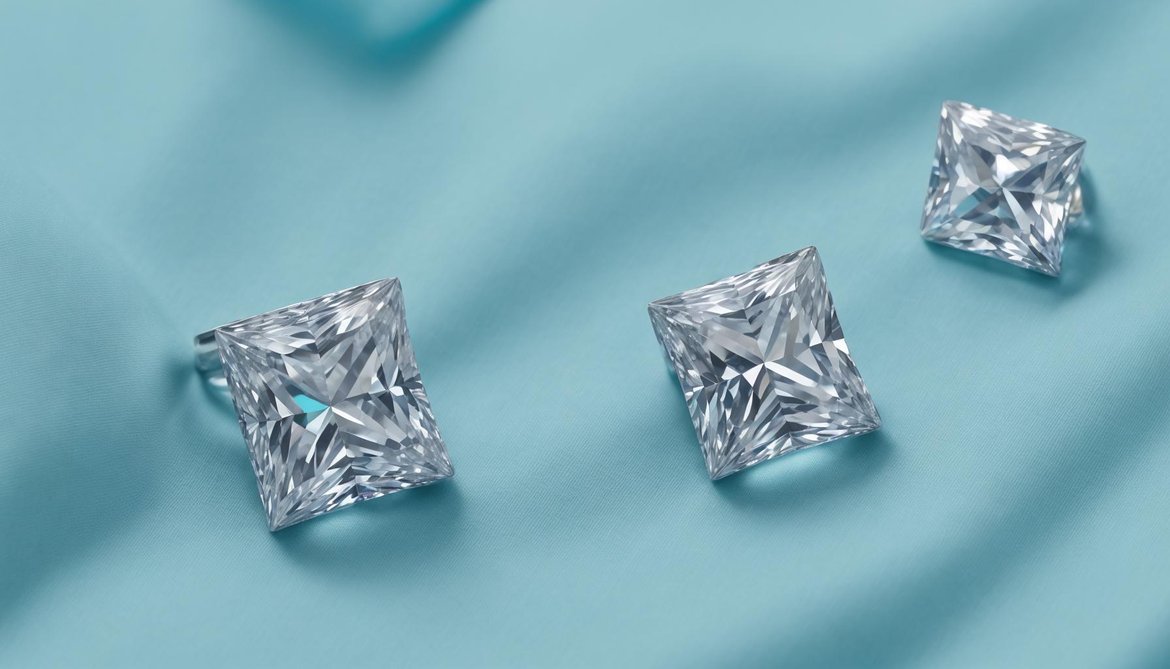 三颗公主式切割钻石