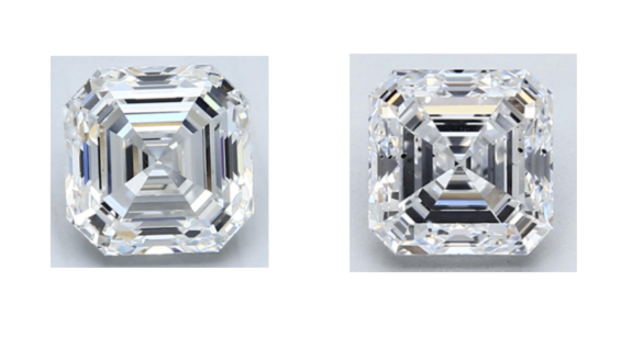 Clarity of asscher cut