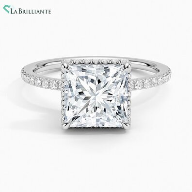 Gala Lab Diamond Engagement Ring in 14K White Gold