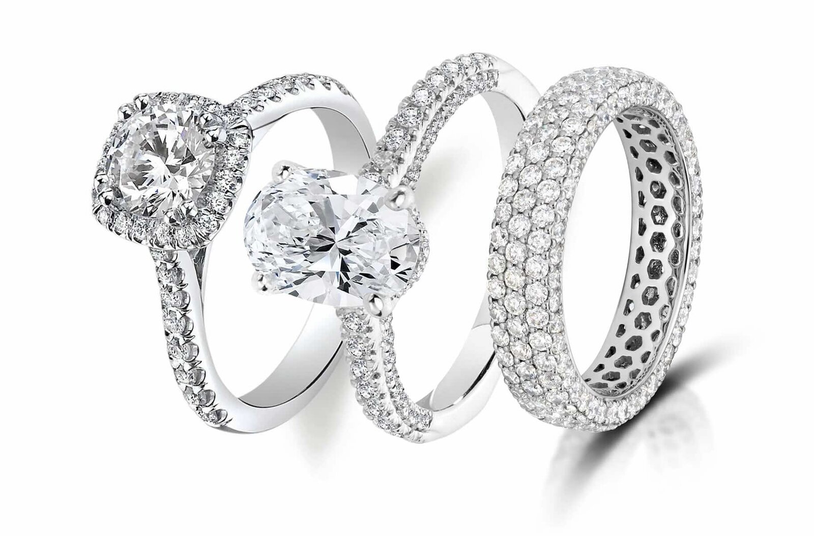 Halo, Pave and Hidden Halo setting