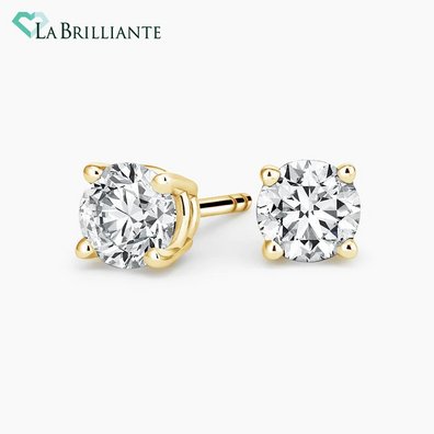 Lab Diamond Stud Earrings (3 ct. tw.) in 14K Yellow Gold